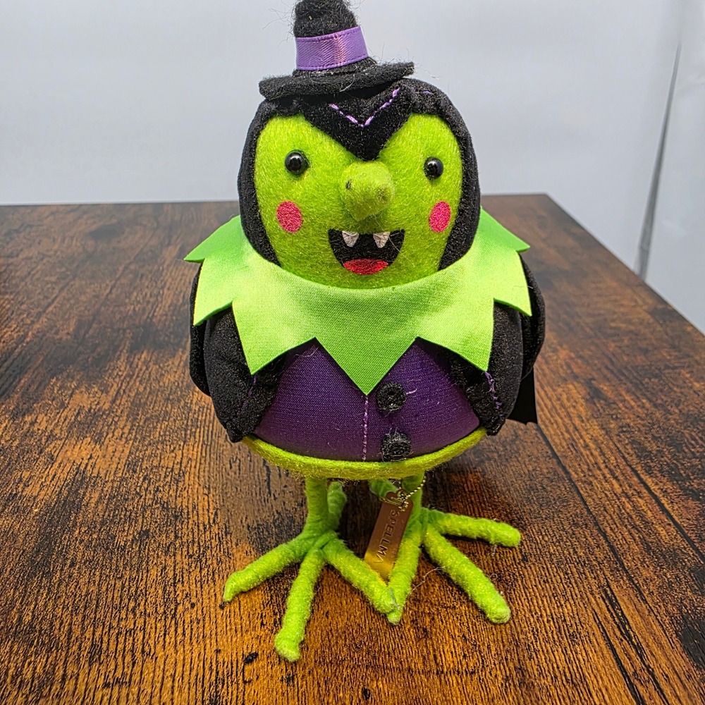 Hyde and Eek! "Spellma" Witch Bird Halloween‎ Featherly Friends 2024 Green